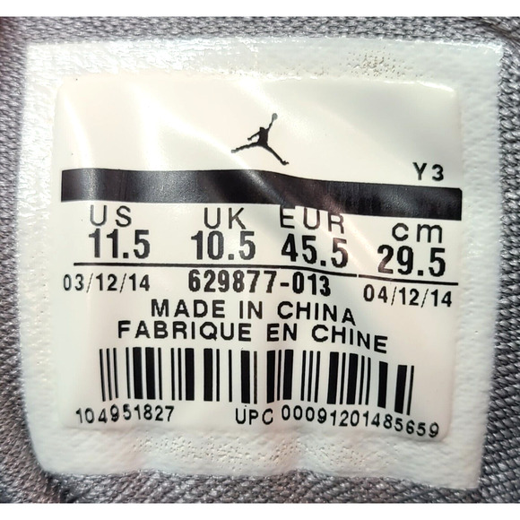 Nike Jordan SC-3 Black White Cool Grey Mens Basketball Shoe Size 11.5 629877-013 main image 8